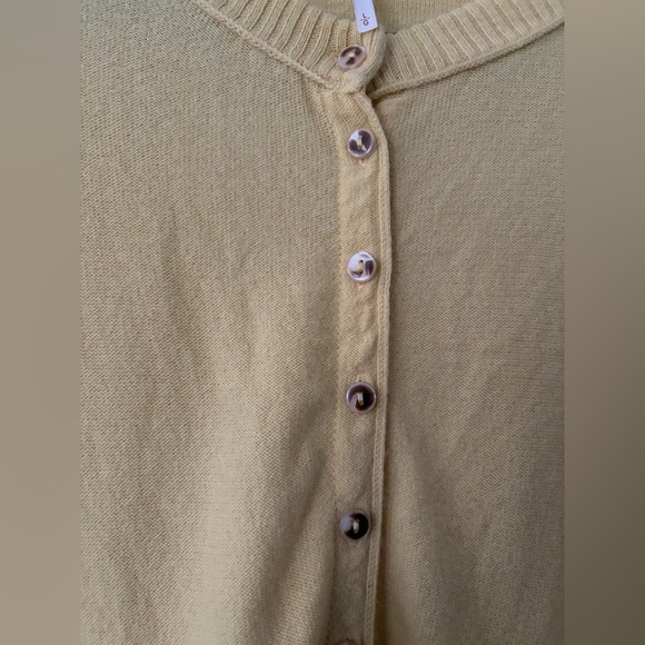 Free People Nocturnal Solid Wool-Cashmere Cardigan - Oil Painting - Large - Picture 5 of 16